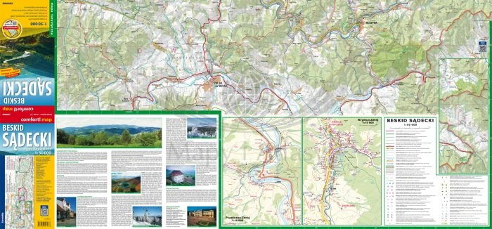 Beskid Sądecki 1:50 000. Laminowana mapa turystyczna wydawnictwa ExpressMap. Pierwsza strona