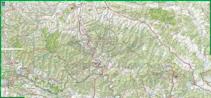Beskid Sądecki 1:50 000. Laminowana mapa turystyczna wydawnictwa ExpressMap. Druga strona