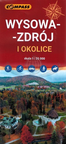 Wysowa-Zdrój i okolice. Mapa turystyczna / Plan miasta wydawnictwa Compass. Okładka