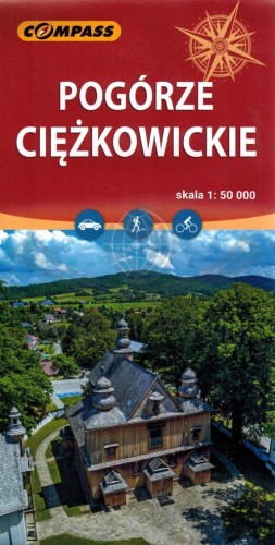 Pogórze Ciężkowickie 1:50 000. Mapa turystyczna wydawnictwa Compass. Okładka