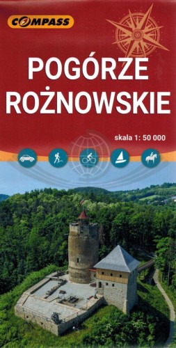 Pogórze Rożnowskie 1:50 000. Mapa turystyczna wydawnictwa Compass. Okładka