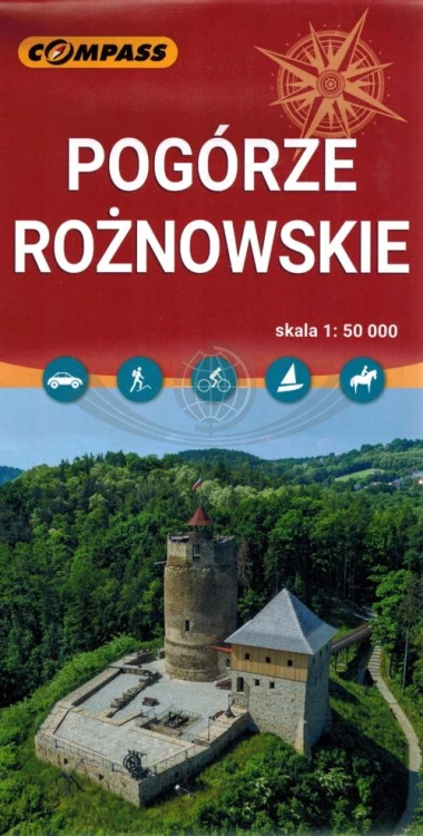 Pogórze Rożnowskie 1:50 000. Mapa turystyczna wydawnictwa Compass. Okładka