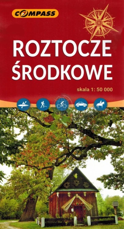 Roztocze Środkowe 1:50 000. Mapa turystyczna wydawnictwa Compass. Okładka