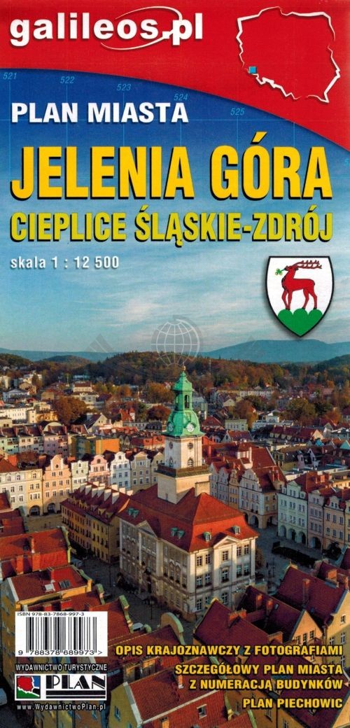 Jelenia Góra, Piechowice. Mapa/ Plan miasta. Wyd. 2026. Galileos