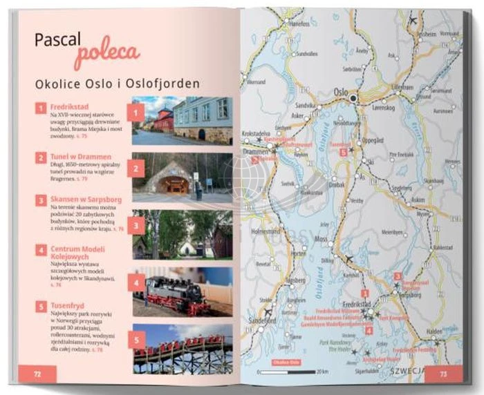 Norwegia. Przewodnik Lajt wydawnictwa Pascal. Przykładowe strony 3