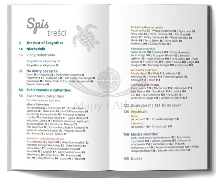 Zakintos / Zakynthos. Przewodnik Lajt wydawnictwa Pascal. Spis treści