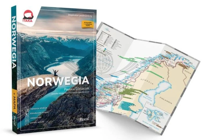 Norwegia Inspirator Podróżniczy+ mapa wydawnictwa Pascal. Okładka
