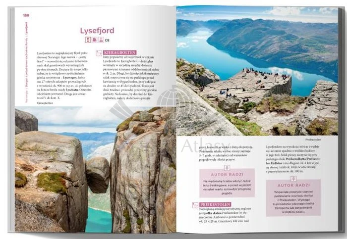 Norwegia Inspirator Podróżniczy+ mapa wydawnictwa Pascal. Przykładowe strony 3