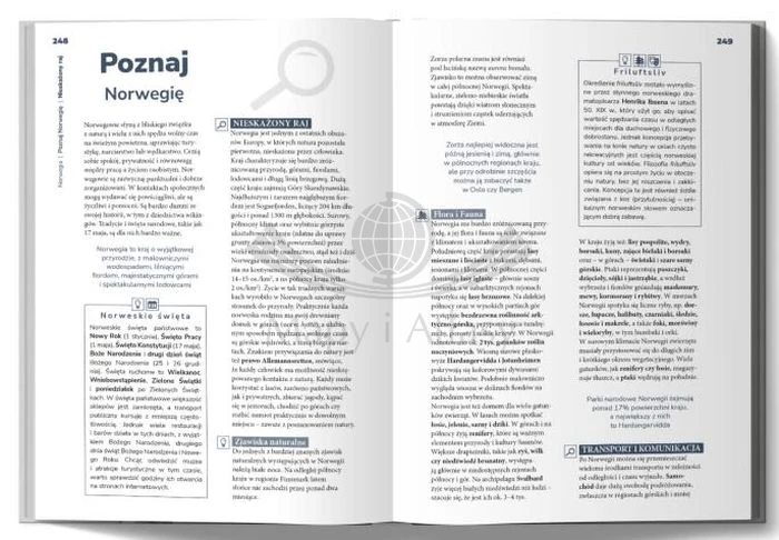 Norwegia Inspirator Podróżniczy+ mapa wydawnictwa Pascal. Przykładowe strony 4