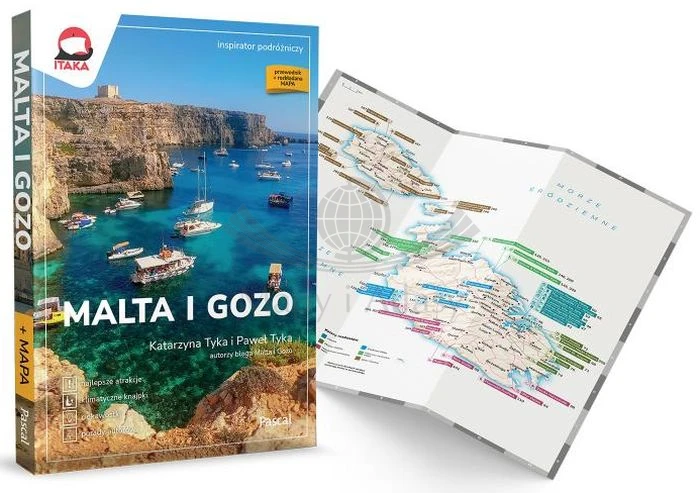 Malta i Gozo. Inspirator Podróżniczy. Przewodnik wydawnictwa Pascal. Okładka + mapa