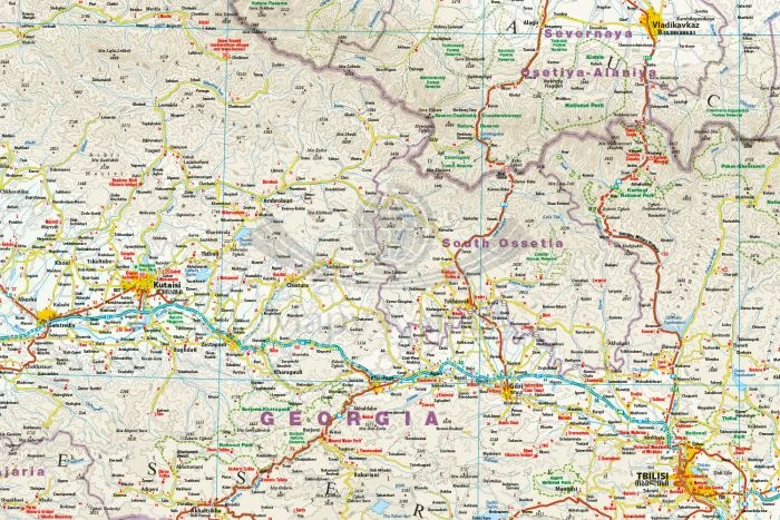 Kaukaz 1:650 000. Armenia, Azerbejdżan, Gruzja. Wodoodporna mapa samochodowo-turystyczna wydawnictwa Reise Know-How. Fragment 1