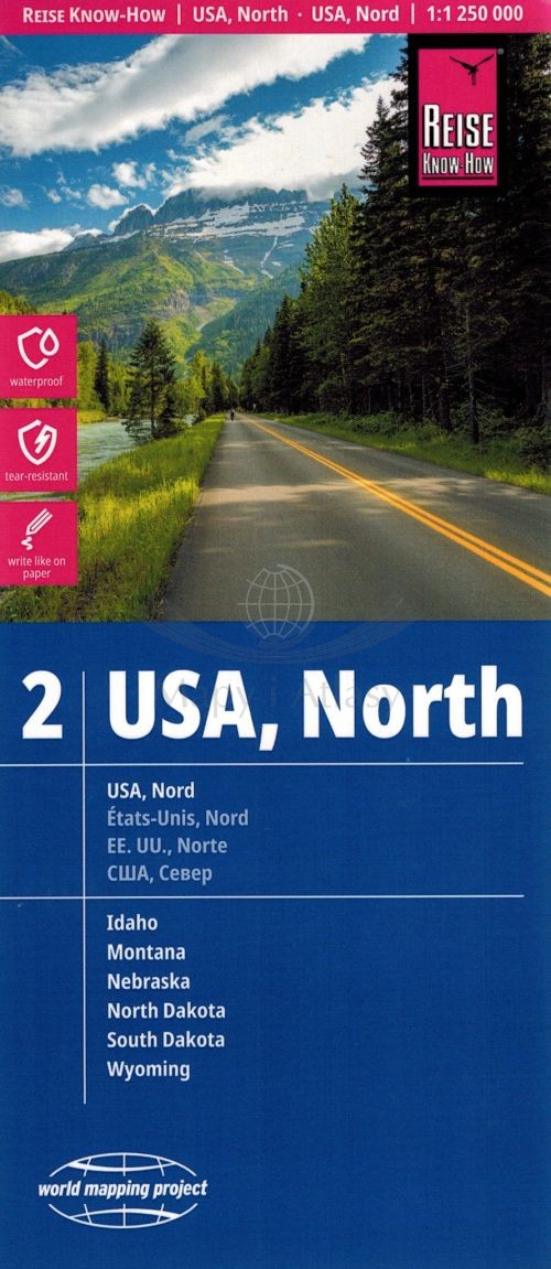 USA / Stany Zjednoczone, część północna 1:1 250 000. Wodoodporna mapa samochodowo-turystyczna /2/. Wyd. 2026. Reise Know-How