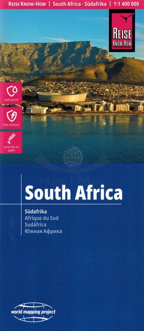 Afryka południowa 1:1 400 000. RPA, Botswana, Lesotho, Namibia, Eswatini. Wodoodporna mapa samochodowa. Wyd. 2026. Reise Know - How