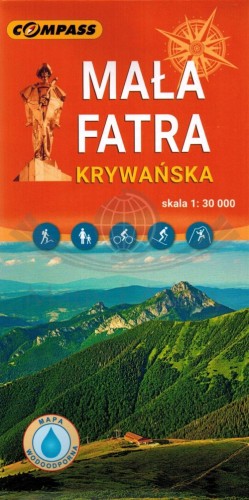 Mała Fatra (Krywańska) 1:30 000. Laminowana mapa turystyczna wydawnictwa Compass. Okładka