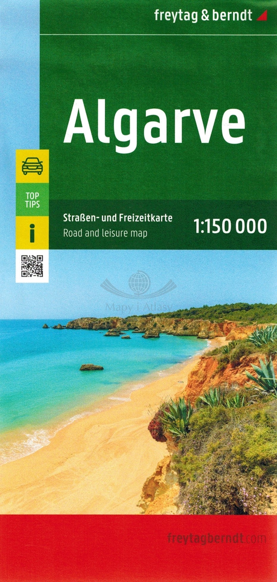 Algarve 1:150 000. Mapa samochodowo-turystyczna. Wyd. 2026. Freytag & Berndt