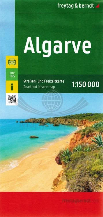Algarve 1:150 000. Mapa samochodowo-turystyczna wydawnictwa Freytad Berndt. Okładka