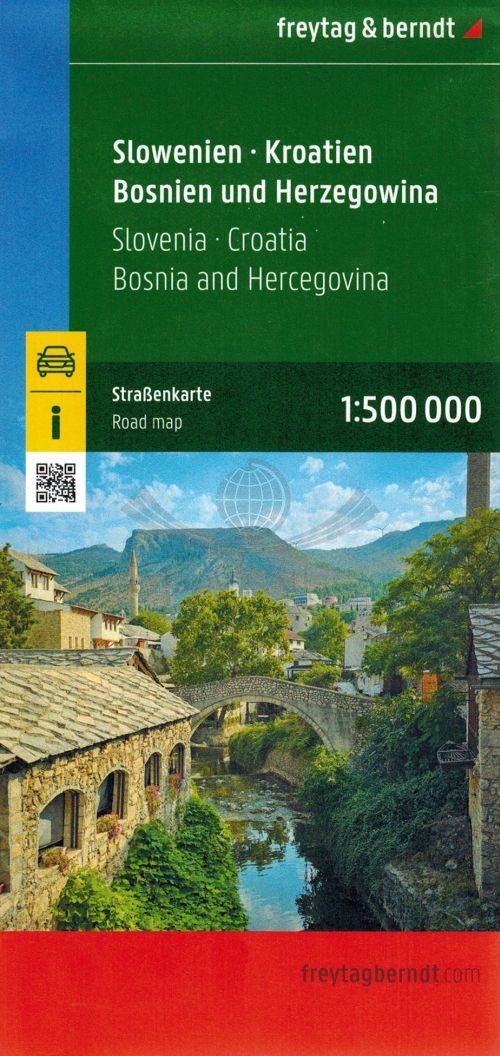 Słowenia, Chorwacja, Bośnia i Hercegowina 1:500 000. Mapa samochodowa. Wyd.2026. Freytag & Berndt