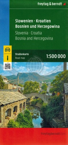 Słowenia, Chorwacja, Bośnia i Hercegowina 1:500 000. Mapa samochodowa wydawnictwa Freytag Berndt. Okładka