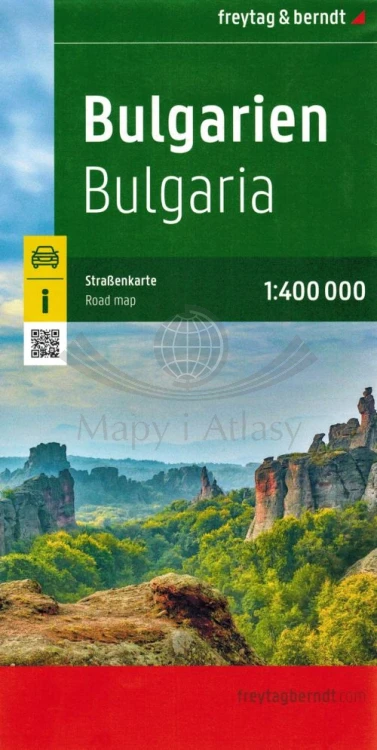 Bułgaria 1:400 000. Mapa samochodowo-turystyczna wydawnictwa Freytag &amp;amp; Berndt. Okładka