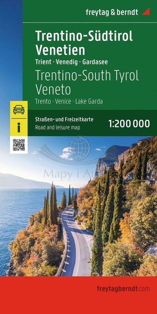 Tyrol południowy. Trydent, Jezioro Garda, Wenecja. Mapa samochodowo-turystyczna. Freytag & Berndt