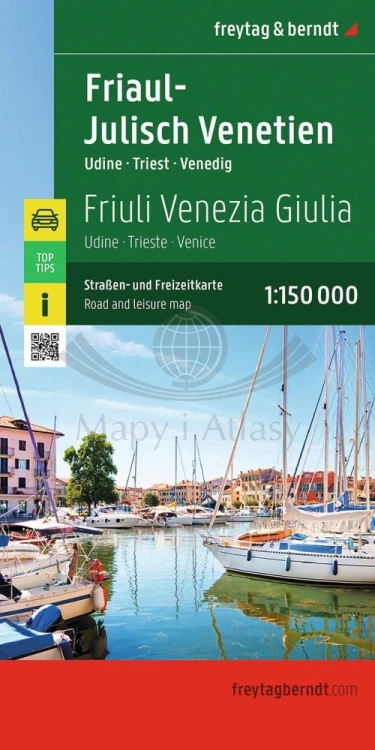 Friuli-Wenecja Julijska / Friaul - Julisch Venetien, Udine, Triest, Wenecja. Mapa samochodowo-turystyczna wydawnictwa Freytag Berndt. Okładka