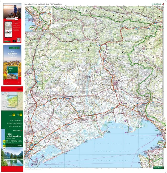 Friuli-Wenecja Julijska / Friaul - Julisch Venetien, Udine, Triest, Wenecja. Mapa samochodowo-turystyczna wydawnictwa Freytag Berndt. Pierwsza strona