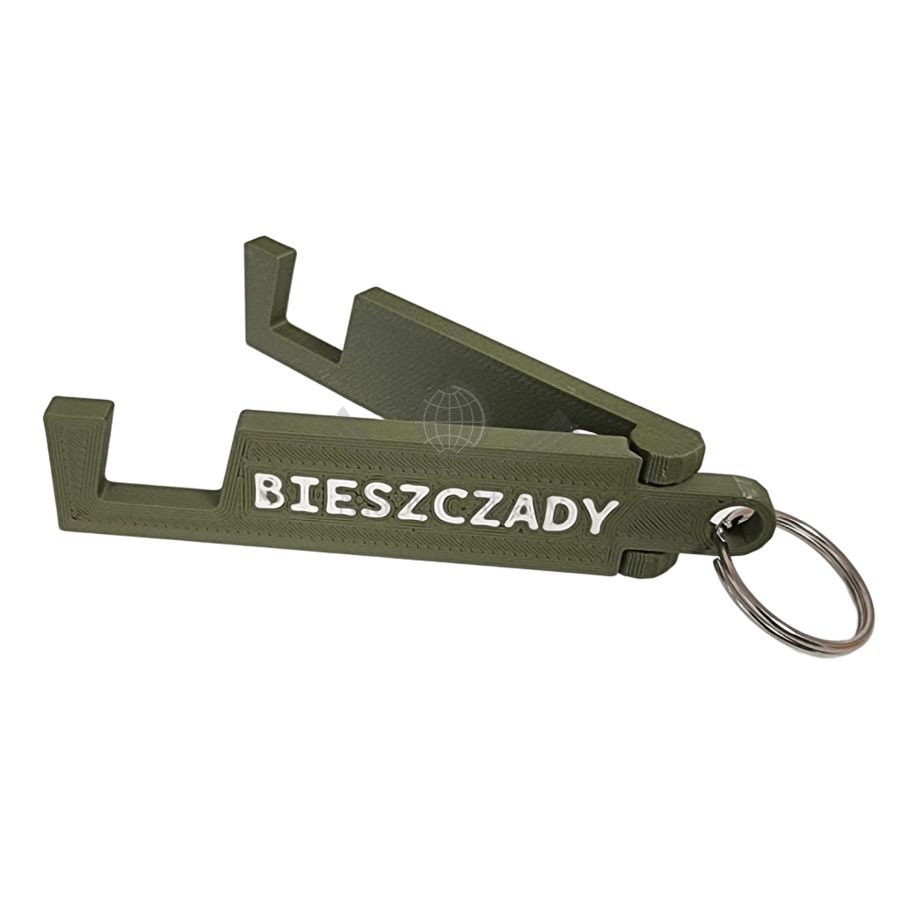 Bieszczady. Składana podstawka pod telefon, brelok