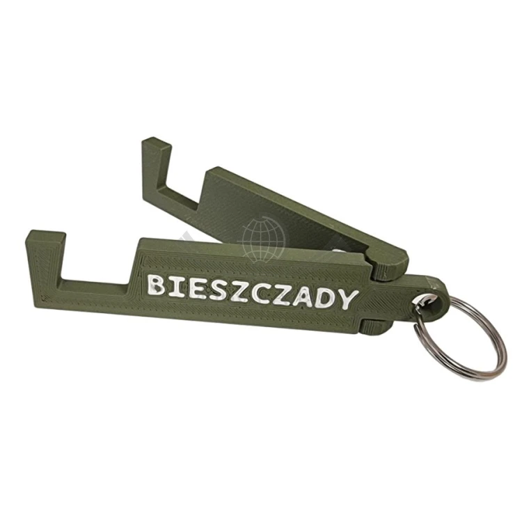 Bieszczady. Składana podstawka pod telefon, brelok