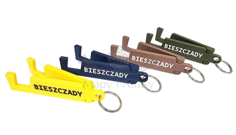 Bieszczady. Składana podstawka pod telefon, brelok