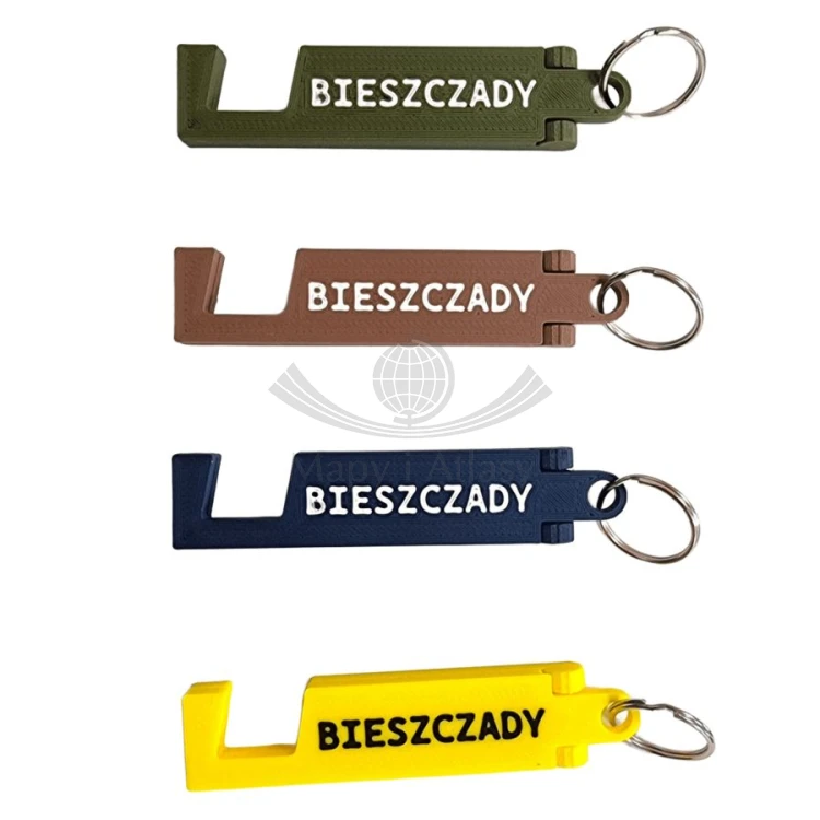 Bieszczady. Składana podstawka pod telefon, brelok