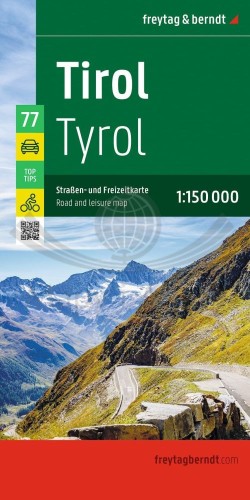 Tyrol 1:150 000. Mapa samochodowo-turystyczna /77/ wydawnictwa Freytag Berndt. Okładka