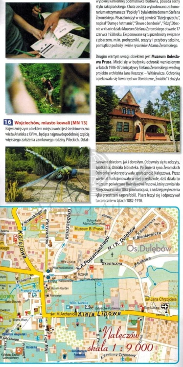 Kazimierz Dolny i okolice 1:40 000. Laminowana mapa rowerowa Velo wydawnictwa Galileos. Informator - fragment