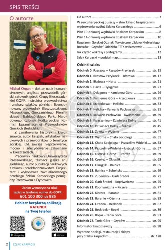 Szlak Karpacki. Rzeszów - Grybów. Przewodnik turystyczny wydawnictwa Compass. Spis treści