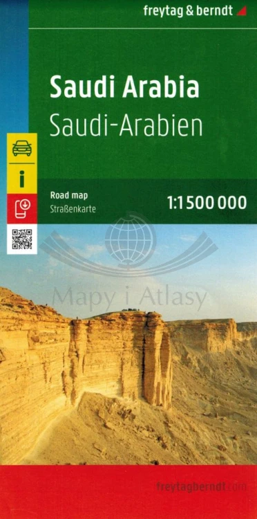Arabia Saudyjska 1:1 500 000. Mapa samochodowo-turystyczna wydawnictwa Freytag &amp;amp; Berndt. Okładka