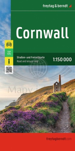 Kornwalia 1:150 000. Mapa samochodowo-turystyczna wydawnictwa Freytag & Berndt. Okładka