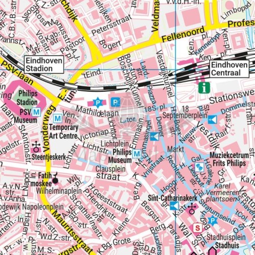 Eindhoven 1:20 000. Mapa / Plan miasta wydawnictwa Freytag Berndt. Fragment