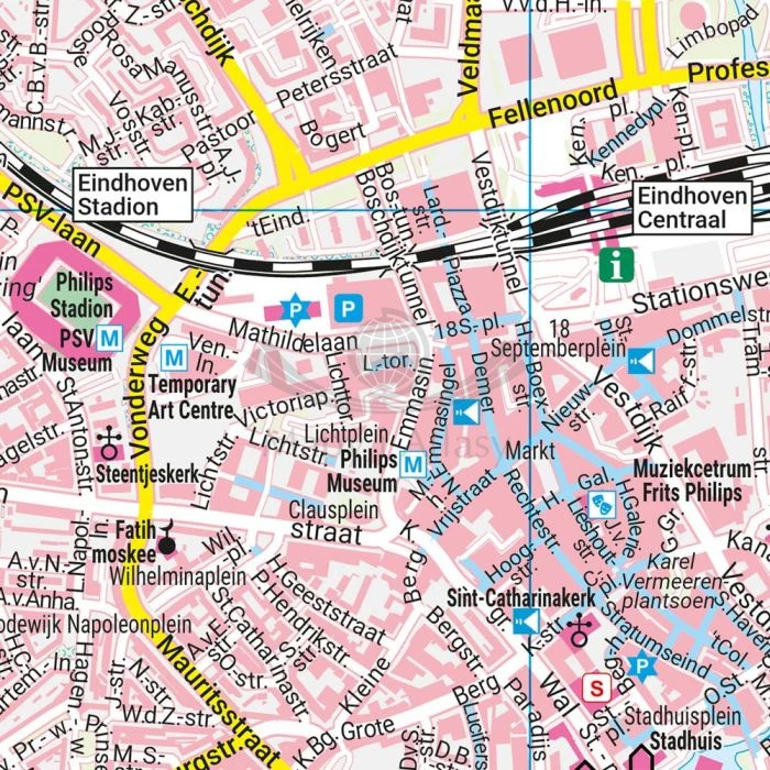 Eindhoven 1:20 000. Mapa / Plan miasta wydawnictwa Freytag Berndt. Fragment