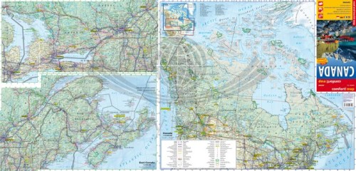 Kanada / Canada. Laminowana mapa samochodowo-turystyczna wydawnictwa ExpressMap. Pierwsza strona