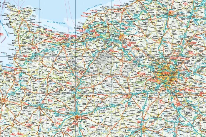 Francja 1:1 000 000. Wodoodporna mapa samochodowo-turystyczna wydawnictwa Reise Know-How. Fragment
