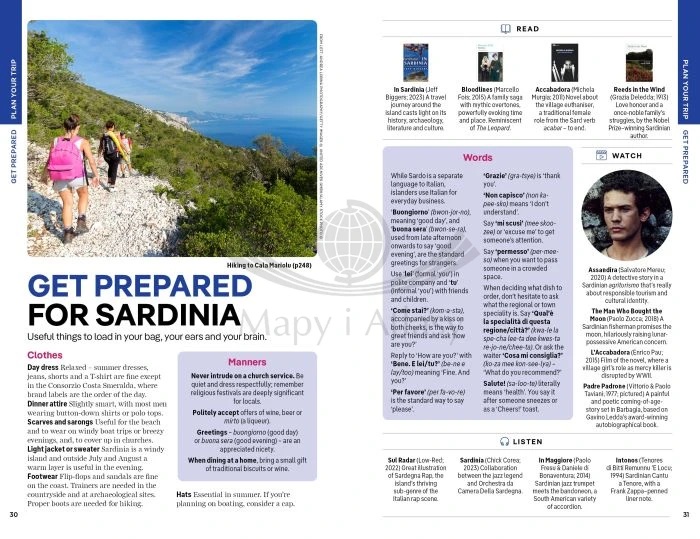 Sardynia / Sardinia. Przewodnik wydawnictwa Lonely Planet. Przykładowe strony 4