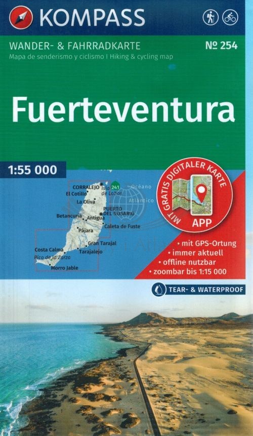 Fuerteventura 1:50 000. Wodoodporna mapa turystyczna 254. Wyd. 2026. Kompass