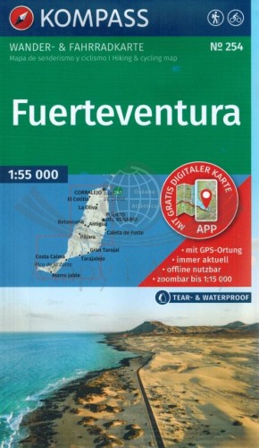 Fuerteventura 1:50 000. Mapa turystyczna 254 wydawnictwa Kompass. Okładka