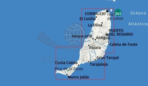 Fuerteventura 1:50 000. Mapa turystyczna 254 wydawnictwa Kompass. Zasięg
