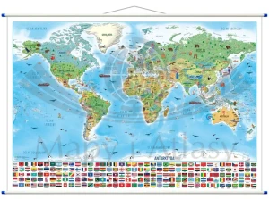 Świat Małego Podróżnika MIDI. Mapa ścienna dla dzieci