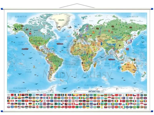 Świat Małego Podróżnika MIDI. Mapa ścienna dla dzieci