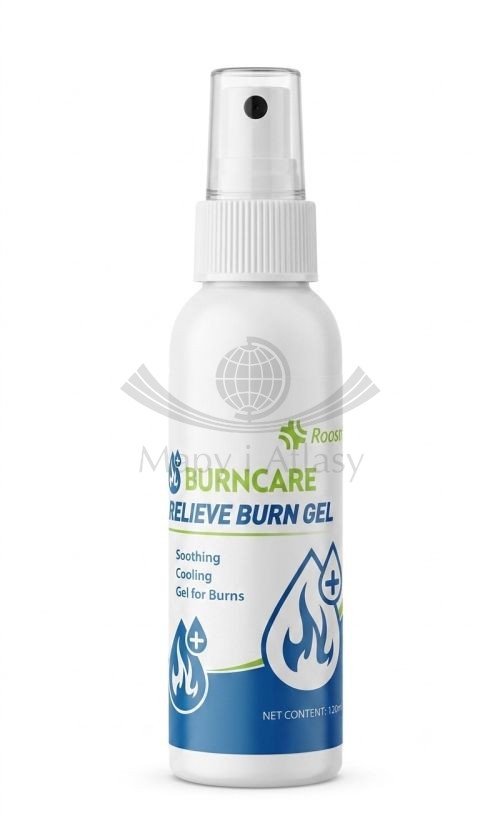 Sterylny opatrunek hydrożelowy. Żel na oparzenia. Spray 120 ml. BurnCare