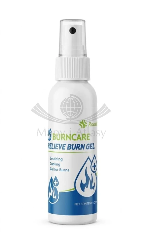 Sterylny opatrunek hydrożelowy. Żel na oparzenia. Spray 120 ml. BurnCare