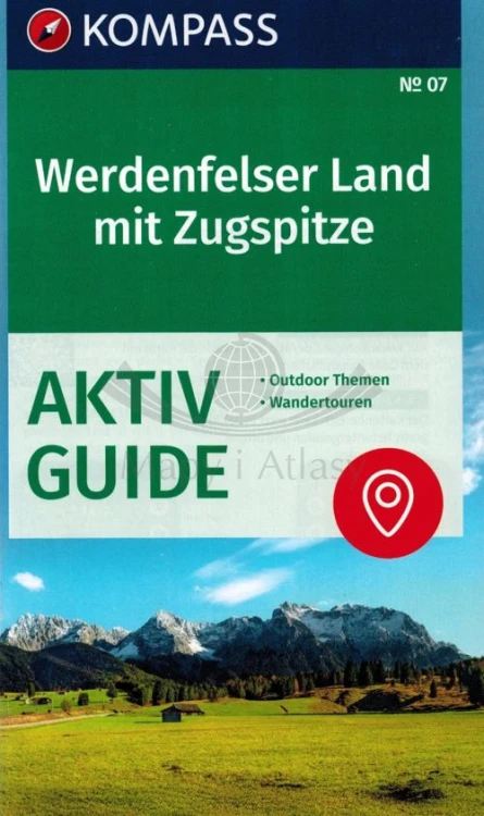 Werdenfelser Land mit Zugspitze. Wodoodporna mapa turystyczna wydawnictwa Kompass. Informator - okładka