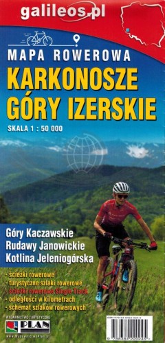 Karkonosze, Góry Izerskie. Mapa rowerowa wydawnictwa Galileos. Okładka - tył