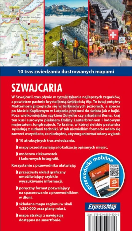 Szwajcaria. Przewodnik light + laminowana mapa. ExpressMap. Okładka tył